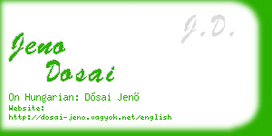 jeno dosai business card