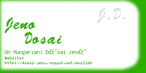 jeno dosai business card
